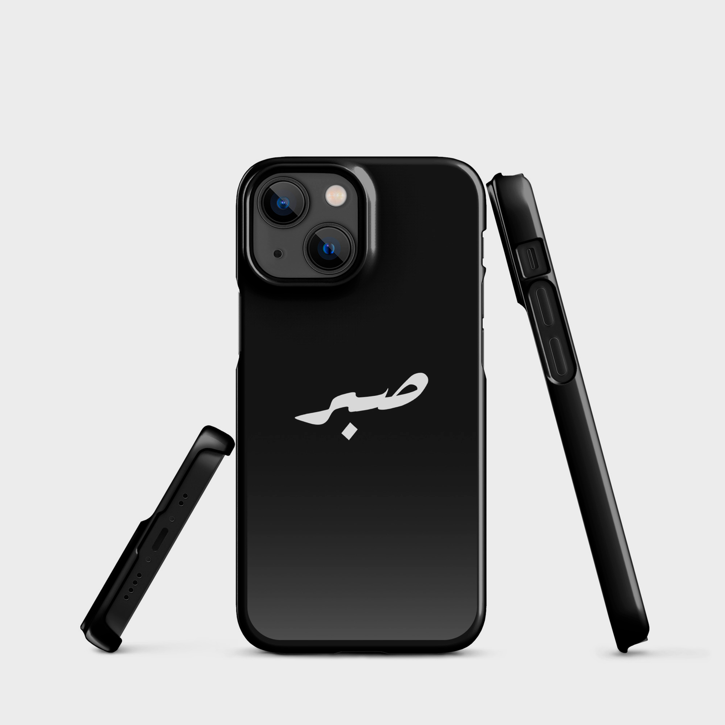 Klassische iPhone®-Hülle – glänzendes Schwarz