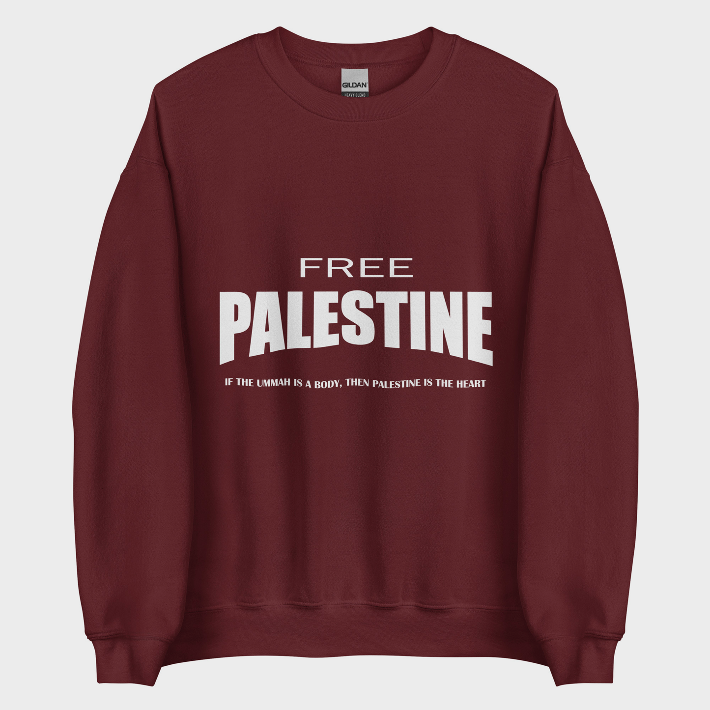 Sudadera Clásica Free Palestine - Granate