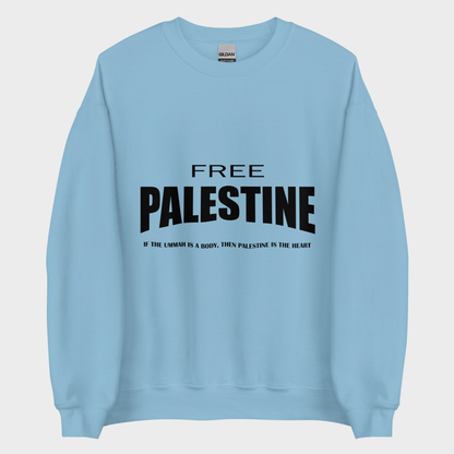 Sudadera Clásica Free Palestine - Celeste