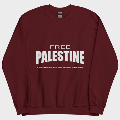 Sudadera Clásica Free Palestine - Granate