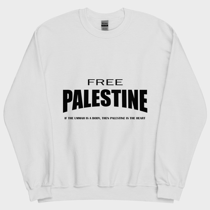 Free Palestine Classic Sweatshirt – Weiß