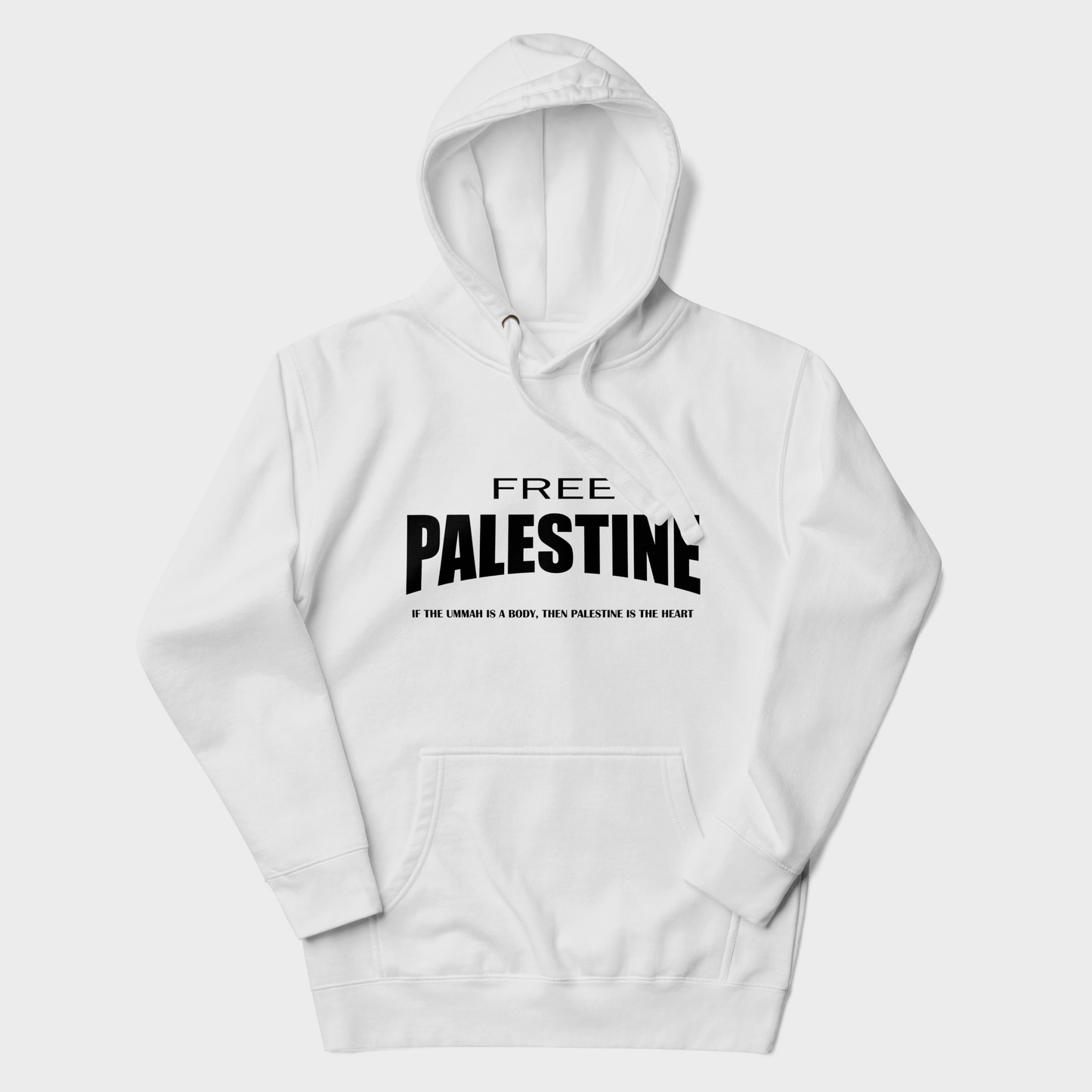 Free Palestine Hoodie - White