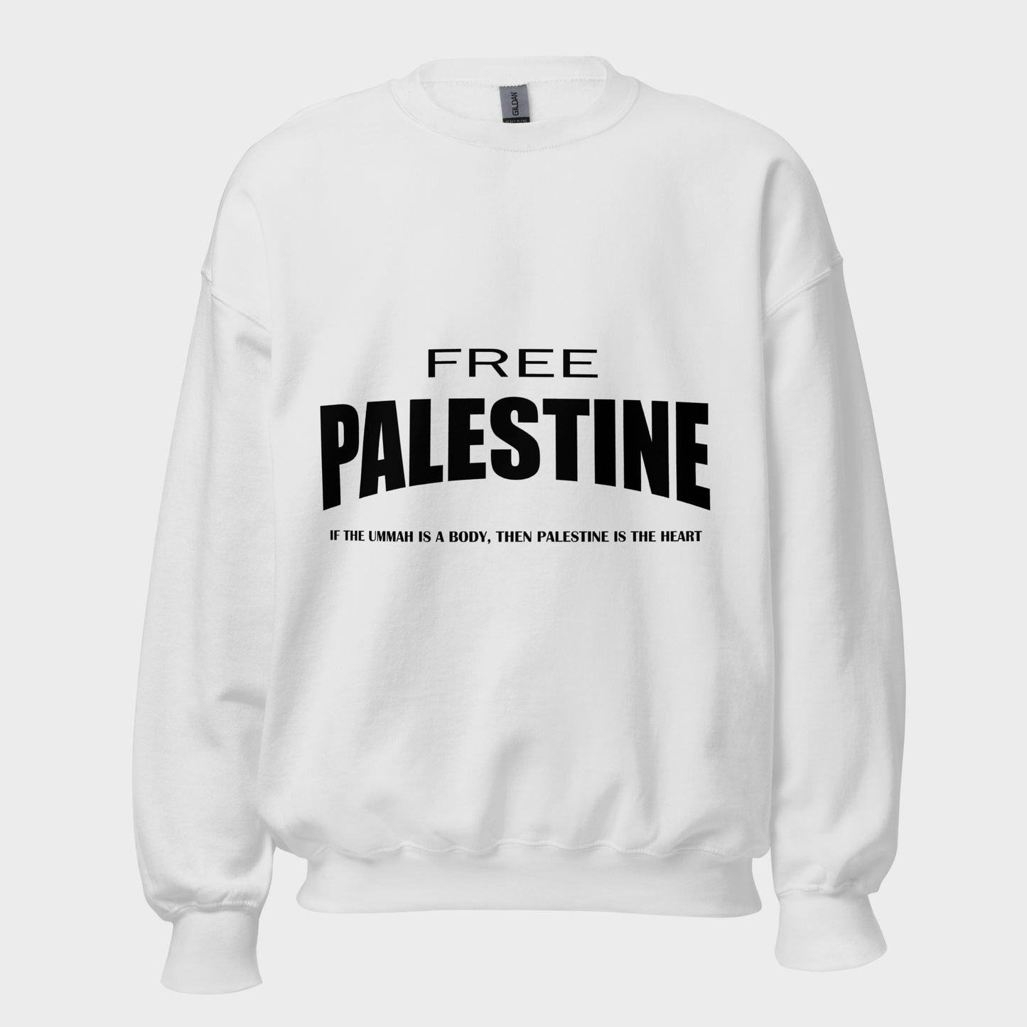 Sudadera Clásica Free Palestine - Blanco