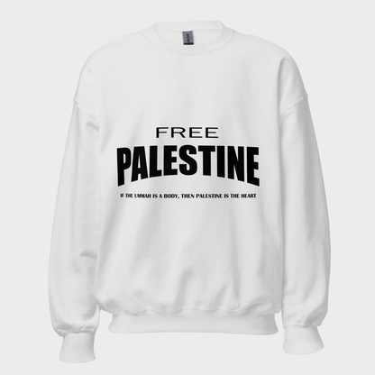 Free Palestine Classic Sweatshirt – Weiß