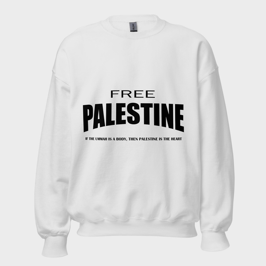 Free Palestine Classic Sweatshirt - White