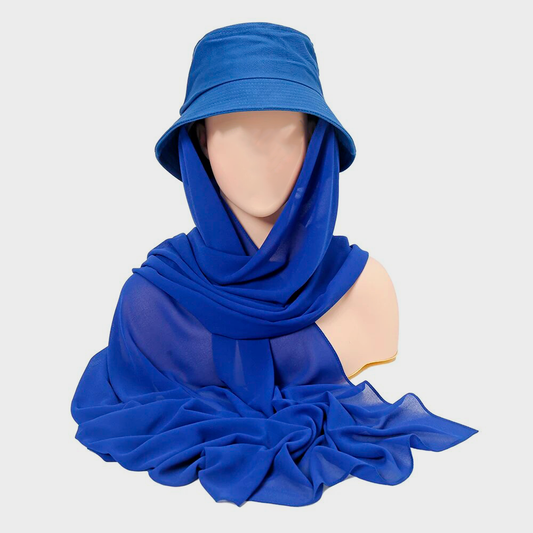 Hat with Hijab - Blue