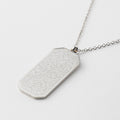 Silver Ayatul Kursi tag pendant necklace