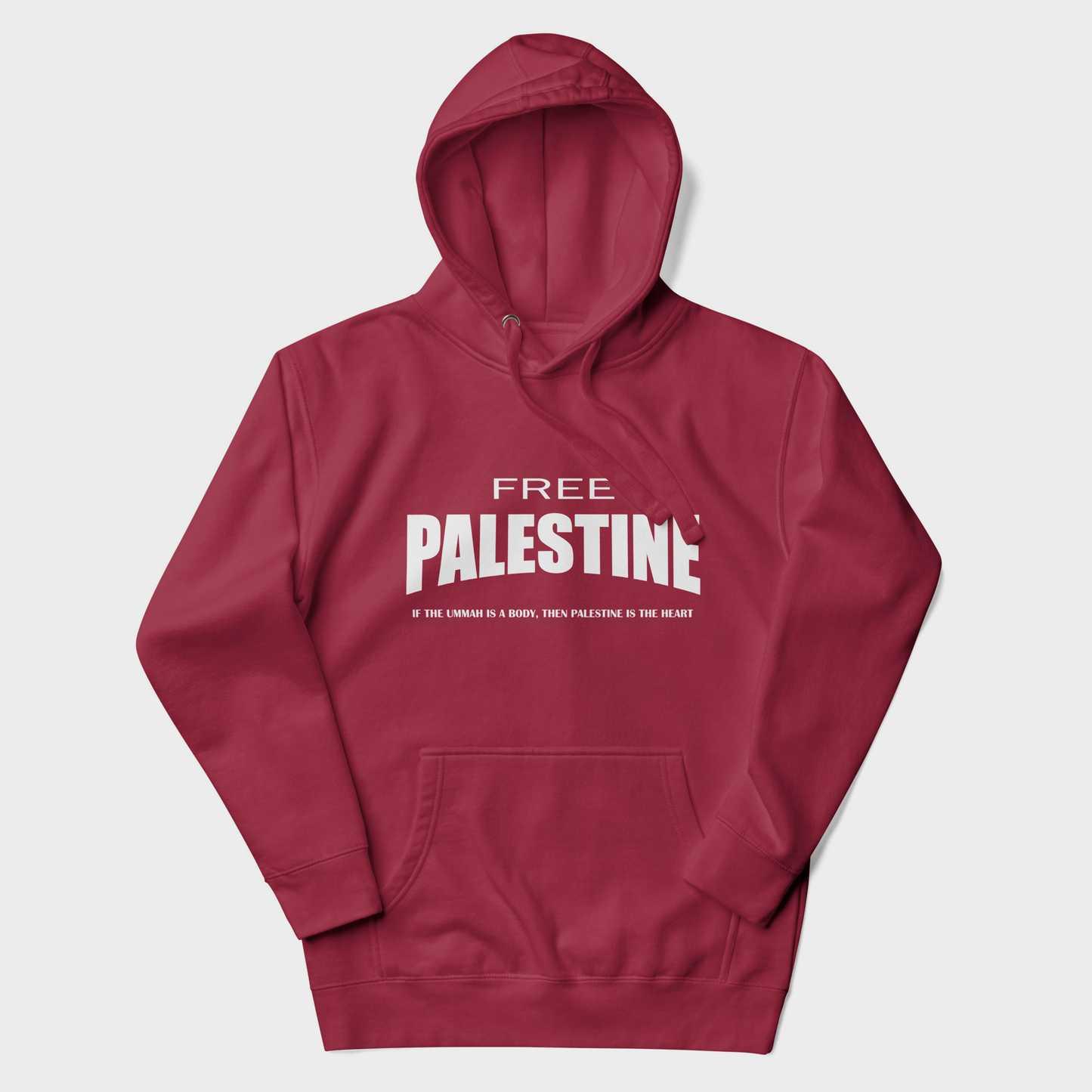 Free Palestine hoodie - Garnet