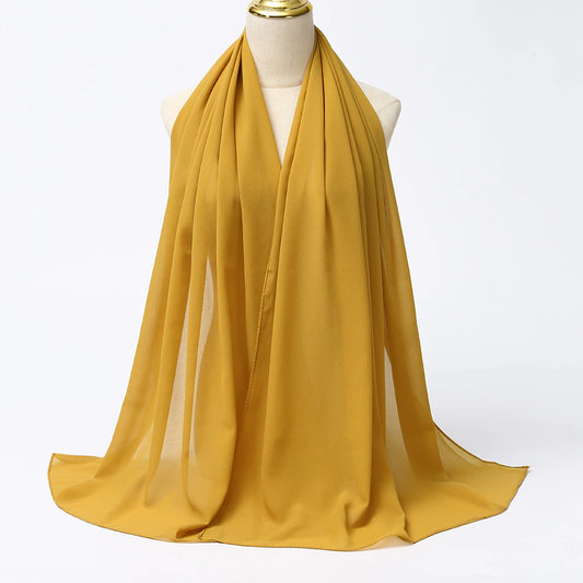 Chiffon-Hijab – Gelb