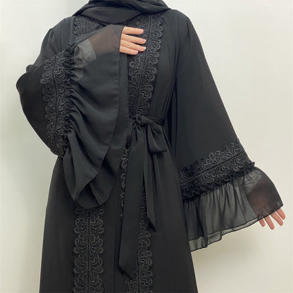 Offene Abaya – Schwarz