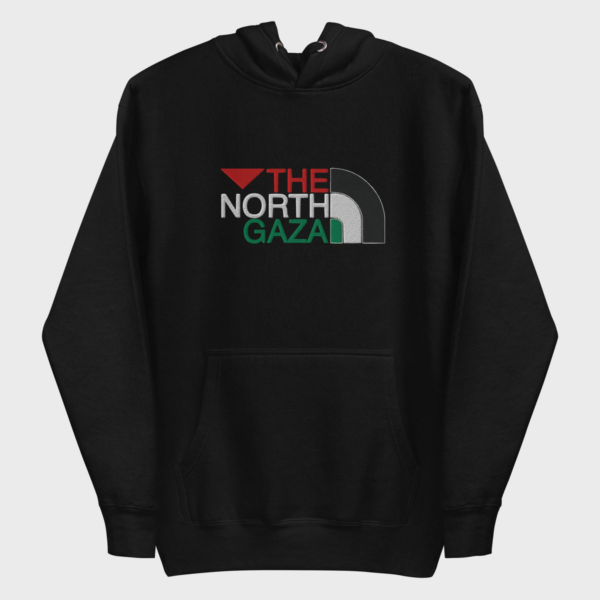 Sudadera Bordada The North Gaza - Negro