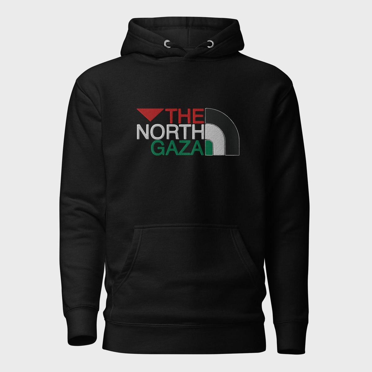 Sudadera Bordada The North Gaza - Negro
