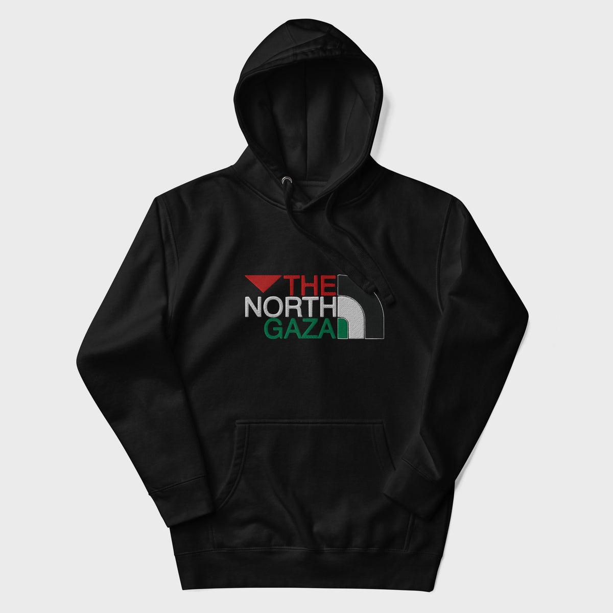 Sudadera Bordada The North Gaza - Negro